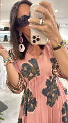 Robe longue imprimée rose Lucy pink 442830 WHITE STUFF