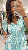 Robe longue bleue 443527 Lucy WHITE STUFF