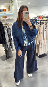 Veste bomber effet satin marine VHI4JGE IMPERIAL