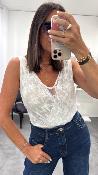 Body en dentelle blanc B256JMX IMPERIAL