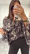 Blouse fleurie transparente KXCS1189 KKS