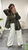 Pantalon jeans large blanc KXJE0294 KKS