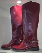 Bottes cuir cavalière bordeaux GR6297 
