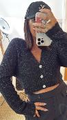 Gilet court pailleté MRK619 MR