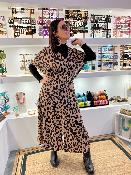 Robe longue chauve souris léopard ADJUINWC IMPERIAL