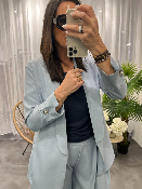 Veste blazer fluide bleu 50985209