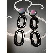 Boucles Oreilles Juliette  Noir