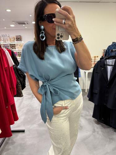 Blouse fluide ciel KEOLA