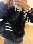 Veste fausse fourrure sans manches Noir 52420299 MM 