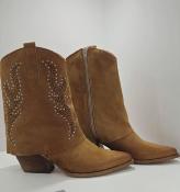 Bottines cuir à talons camel GR4896