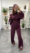 Pantalon fluide bordeaux 054-212019 BSB 
