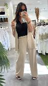 Pantalon large beige KXPA0273 KKS