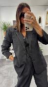 Veste Blazer anthracite et lignes grises SILLY G&M
