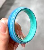 Bracelet jonc bleu