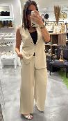 Blazer sans manches beige KXGL0274 KKS