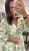 Robe blanche imprimé tropical 053-211021