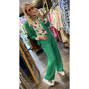 Pantalon fluide vert amazone Julien
