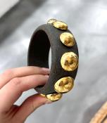 Bracelet jonc gris