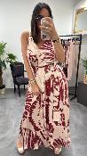 Robe longue bicolore  M2402A MR