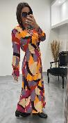 Robe chemise longue colorée NOELA