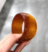 Bracelet jonc orange pailleté xxl