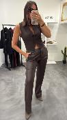 Veste gilet barman marron LC28KHX IMPERIAL