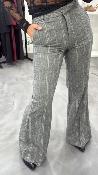 Pantalon flare beige et gris PDN9YATA DIXIE