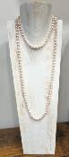 Collier en perles rose 