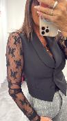 Top dentelle noir TW91KMX IMPERIAL  