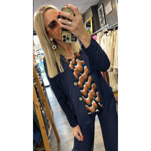 Veste blazer marine Natacha