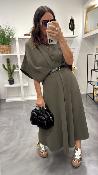 Robe chemise longue kaki AFRPKER IMPERIAL