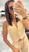 Veste gilet barman camel KXGL0355 KKS