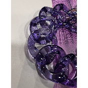 Bracelet maillons translucide violet  Alban