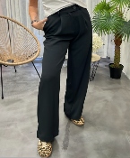 Pantalon fluide noir M8336 MR