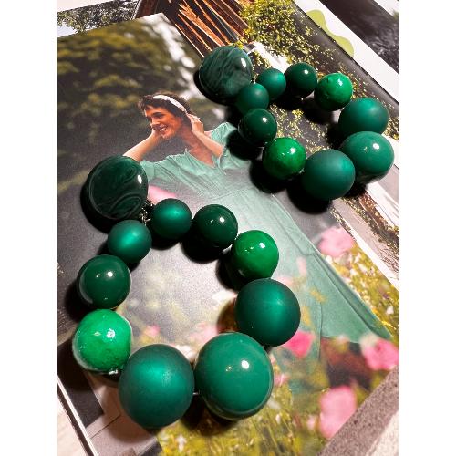 Boucles Oreilles Bastilles Vert foncé