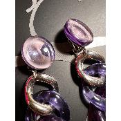 Boucles Oreilles Maillons Manon Violet