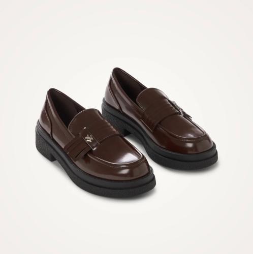 Mocassins marron à franges LOAN MO2819 VW