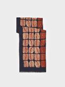 Foulard Square Leaves rouge WFT008