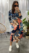 Robe longue  imprims Megan bleu marine WHITE STUFF 