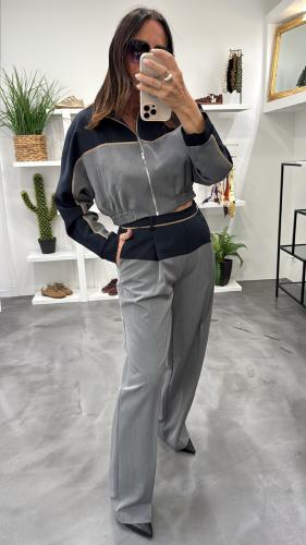 Pantalon gris et marine P6A3KDH IMPERIAL 