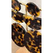 Boucles Oreilles acétate miel