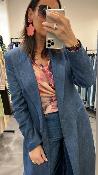Veste trench long demin bleu KXCP0041 KKS