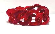 Bracelet maillons à enfiler rouge et corail