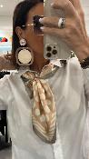 Chemise blanche et foulard rose pale KXCM0301 KKS