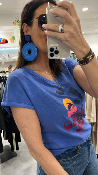 Tee shirt bleu KAREN MHJ