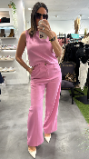 Pantalon large rose Pierre 