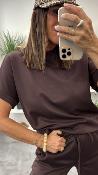 Sweat sans manches chocolat KXMA1108 KKS