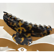 Pince à cheveux en acétate de cellulose marron et noir XL
