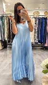 Robe plissée longue bleu ACCEJDGP IMPERIAL