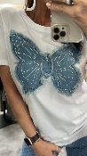 T-shirt papillon blanc 50956119 MM